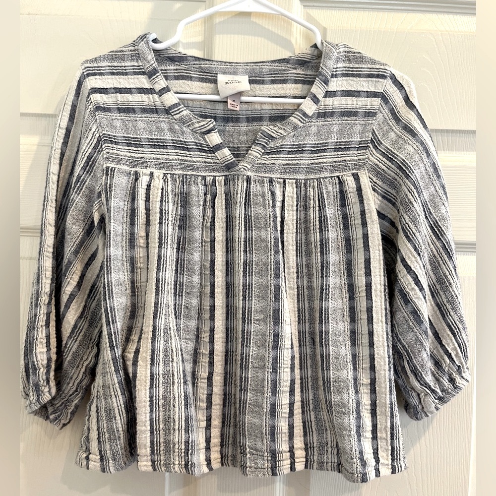 KNOX ROSE short peasant top